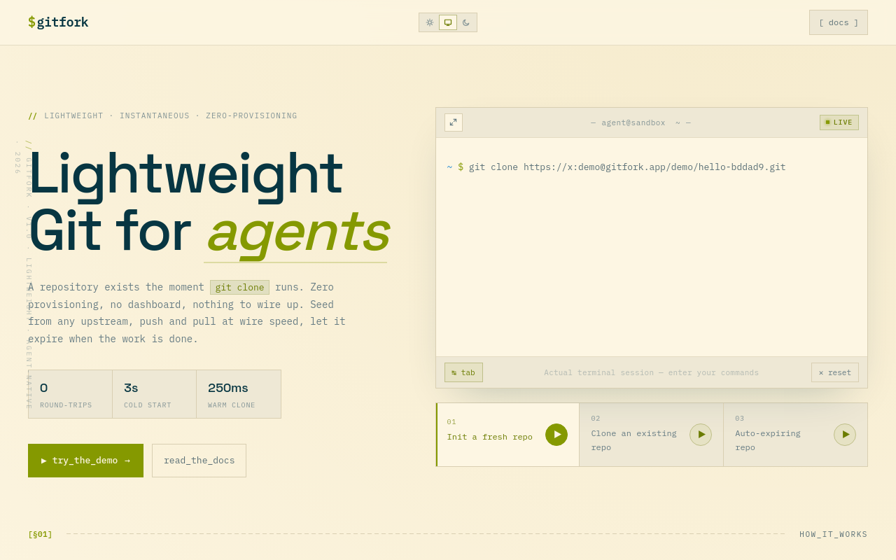 GitFork website screenshot